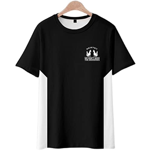 CHIASA 稲荷崎高校 印象 tシャツ 半袖 ショートパンツ ハイキュー!! 周辺Ｔシャツ コスプレ衣装 スポーツウェア 男女兼用 春秋服 夏服 通気性 柔らかい 吸汗速乾 日常服 上着 プレゼント ギフト アニメ グッズ (Ｔシャツ,L)