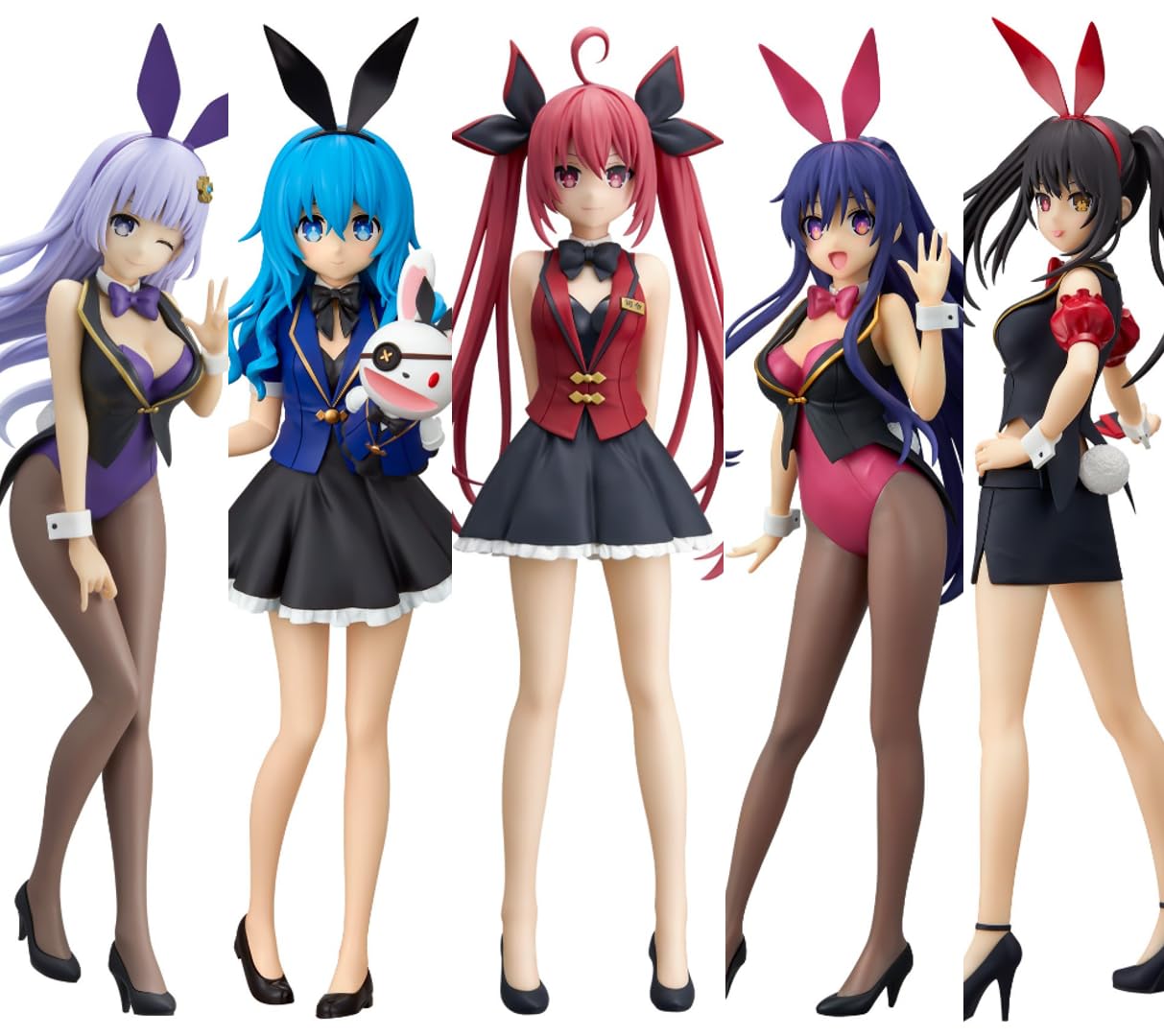 デート・ア・ライブ GLITTER & GLAMOURS 誘宵美九 四紫乃 五河琴里 夜刀神十香 時埼狂三 フィギュア 公式 5種 セット